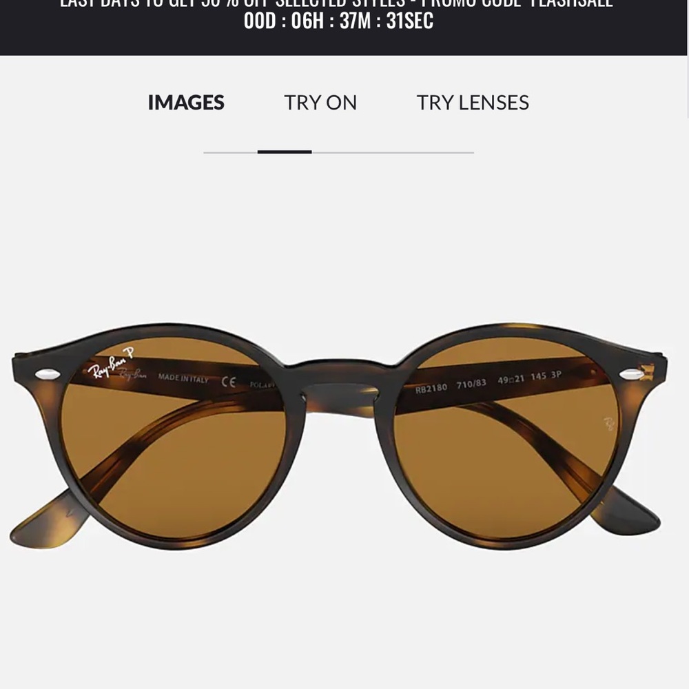 Raybans Round Polarized Tortoise Sunglasses